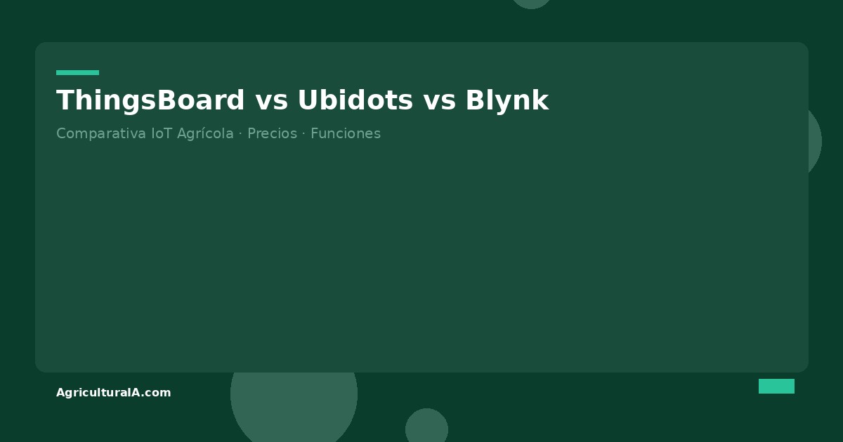 ThingsBoard vs Ubidots vs Blynk: Comparativa IoT Agrícola — AgriculturaIA.com