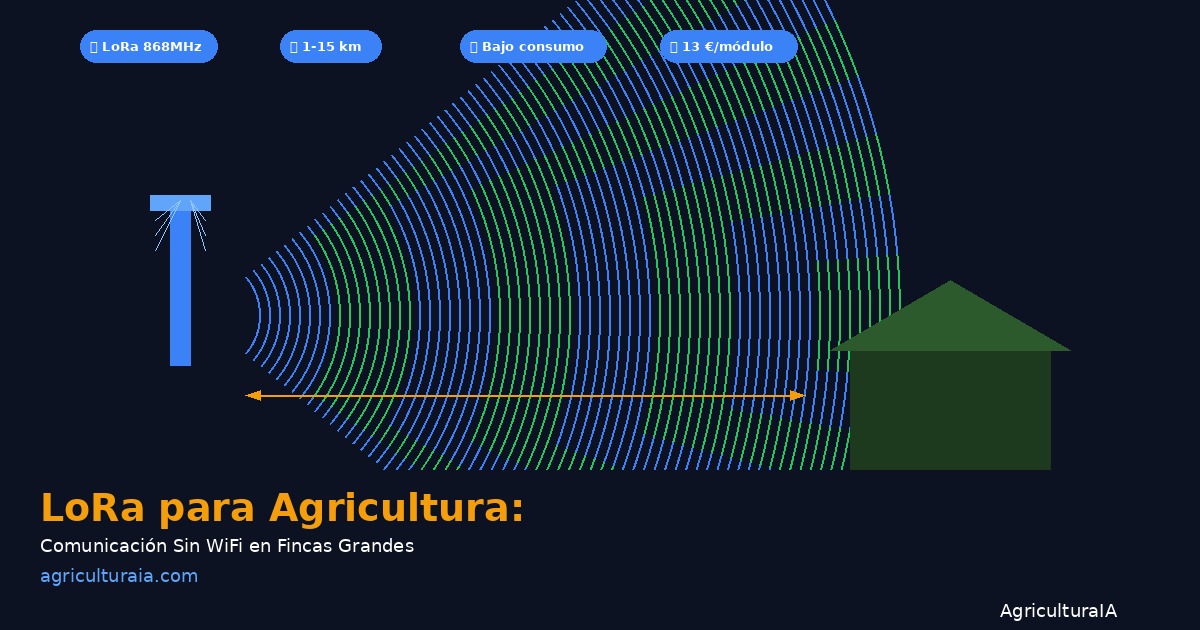 LoRa para agricultura: comunicación sin WiFi en fincas grandes con ESP32 y SX1276