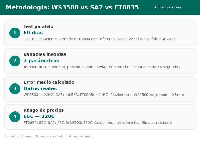Metodología comparativa Sainlogic WS3500 SA7 FT0835