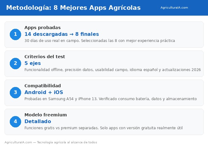 Metodología 8 mejores apps gratuitas agricultores