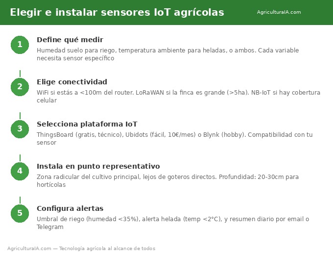 Pasos elegir e instalar sensores IoT agrícolas