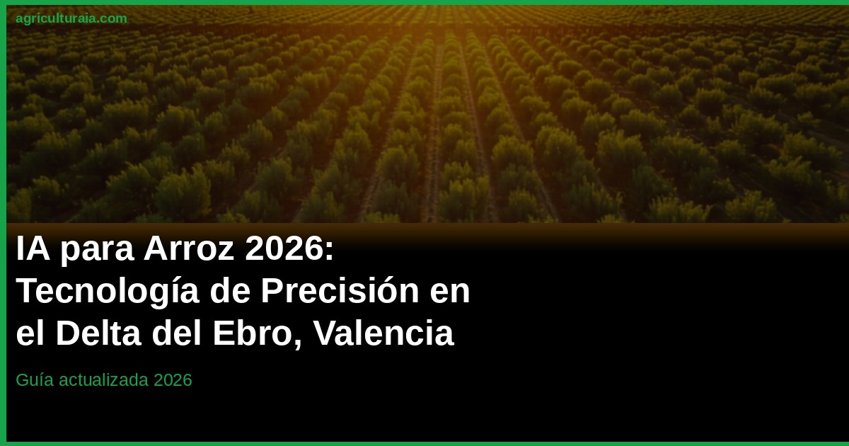 IA en Arroz 2026: Precisión en Delta del Ebro y Valencia