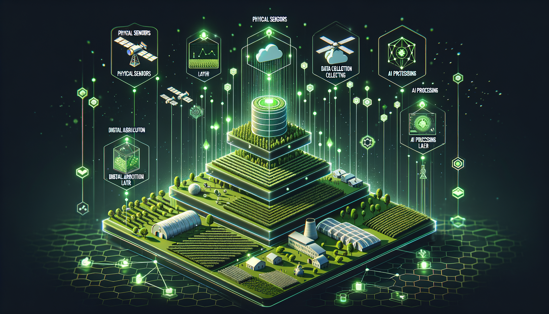 Arquitectura por capas de un gemelo digital de agricultura de precisión