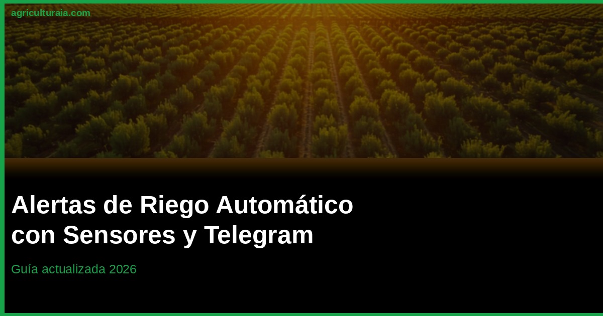 Alertas de Riego por Telegram con Sensores Agrícolas 2026