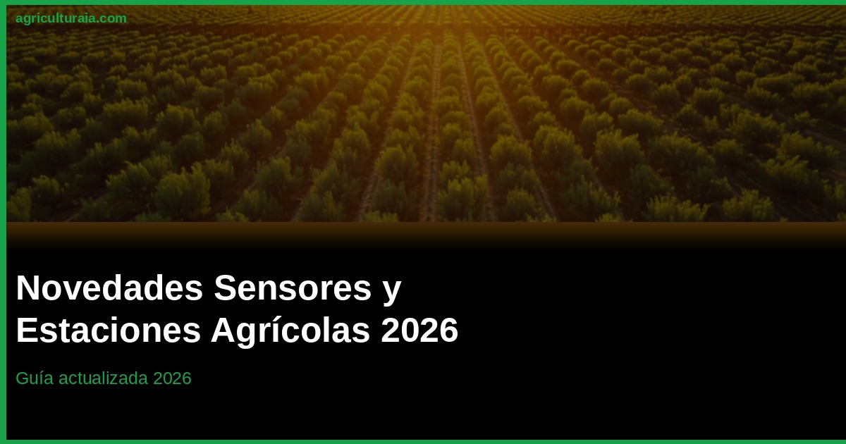 Novedades en Sensores y Estaciones Agrícolas 2026