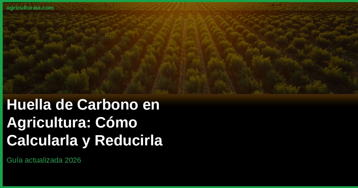Huella de Carbono en Agricultura 2026: Calcular y Reducir