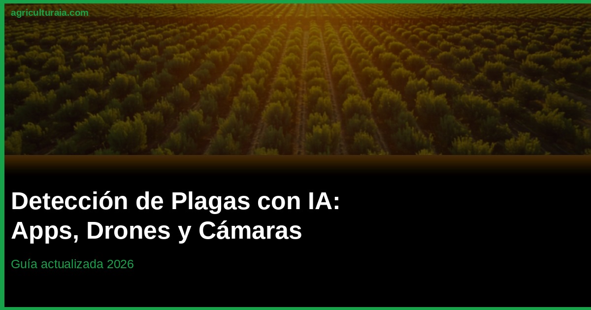 Detección de Plagas con IA, Apps y Drones Agrícolas 2026