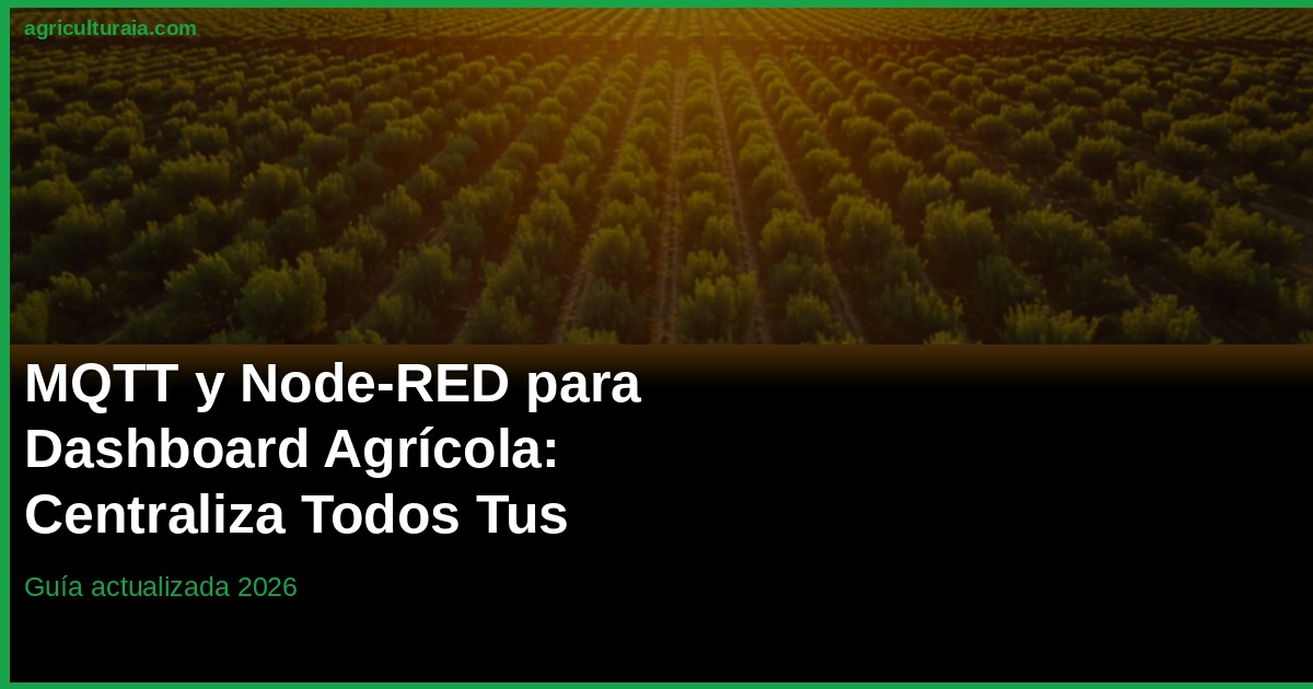 MQTT y Node-RED para Dashboard Agrícola con IoT 2026