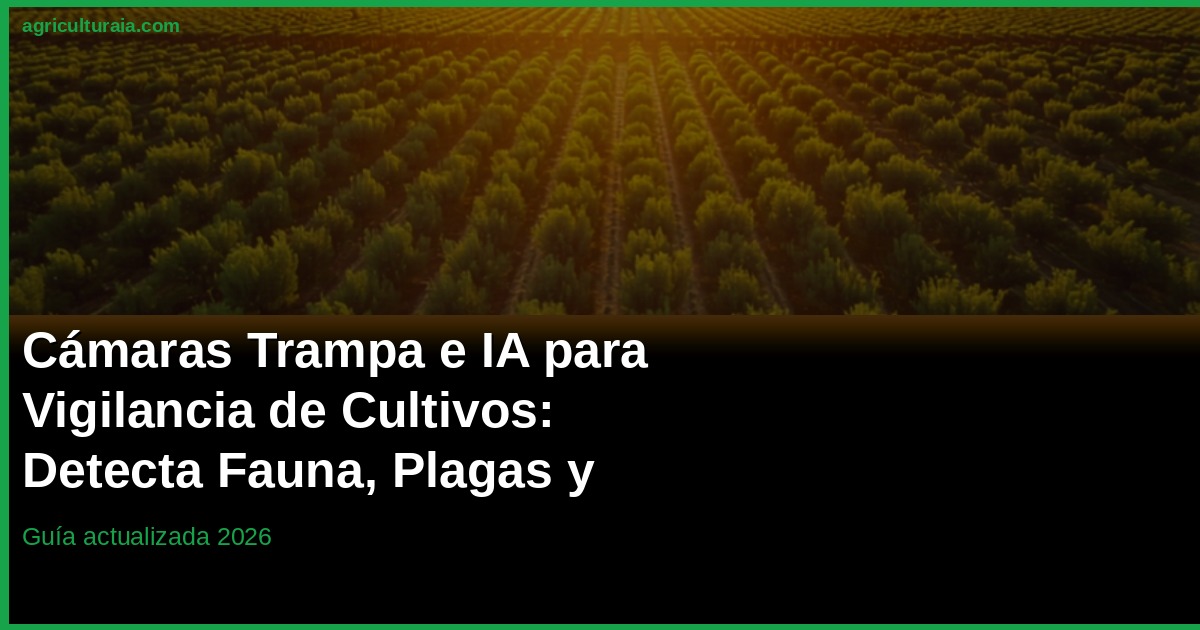 Cámaras Trampa con IA para Vigilar Cultivos y Fauna 2026