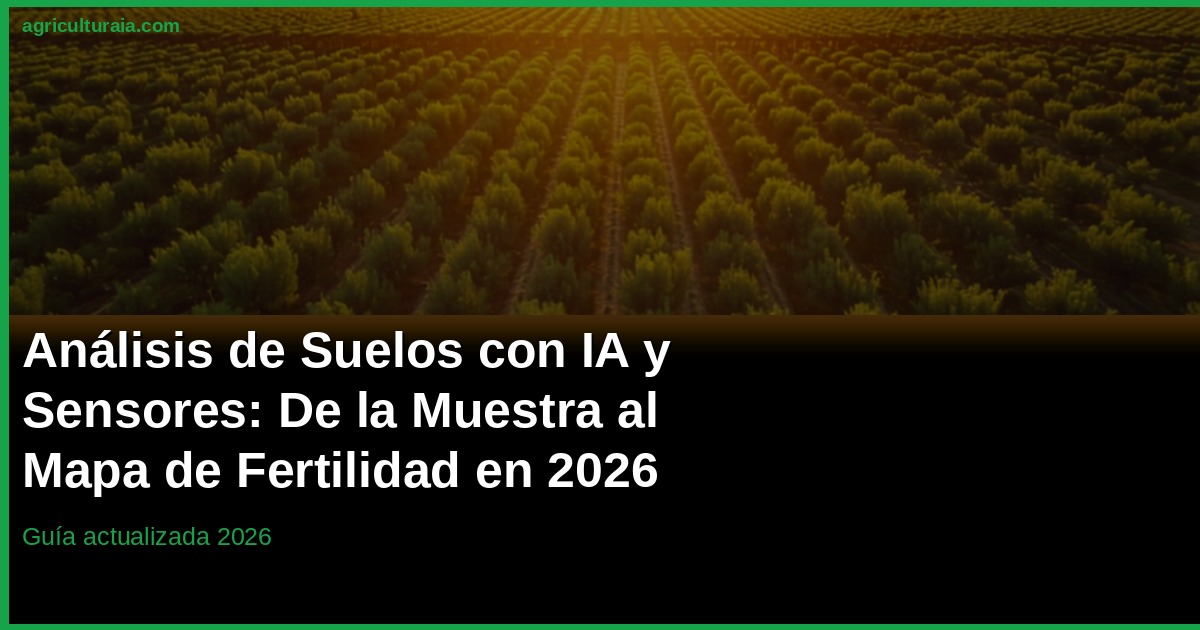 Análisis de Suelos con IA 2026: Mapa de Fertilidad y Sensores