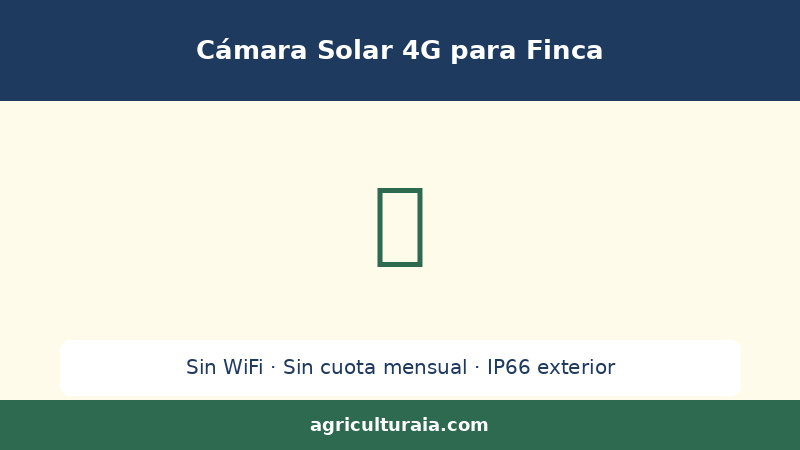 Cámara IP Solar 4G para Vigilar tu Finca Agrícola 2026