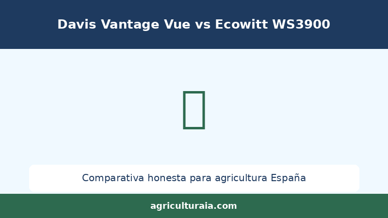 Davis Vantage Vue vs Ecowitt WS3900: Comparativa Agrícola