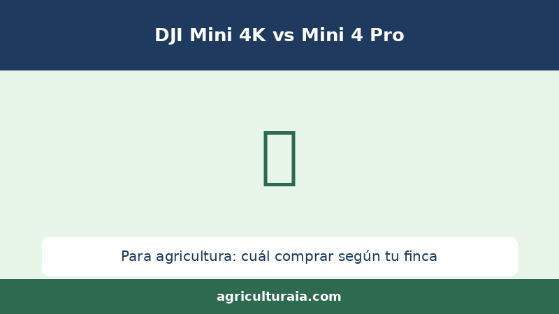 DJI Mini 4K vs Mini 4 Pro para Agricultura: Cuál Comprar